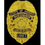 HAWAII STATE FIVE O INVESTIGATOR MINI BADGE PIN